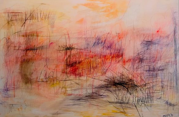 LA BELLE HISTOIRE - 120x80cm - Acrylique, pastel, stylo, feutre - 2500€.