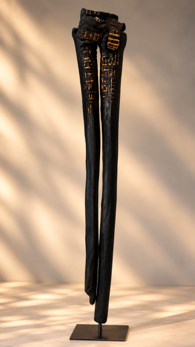 LES JAMBES - Bois flotté - 145x19cm sans le socle - 1500 €
