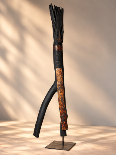 Mon Iban - Bois flotté peint - 215x60cm - 2500€ Hors livraison.